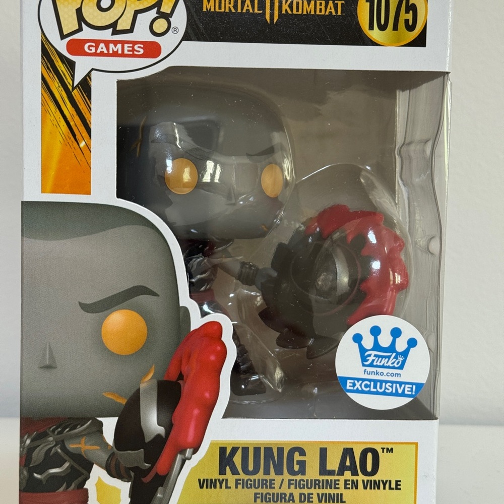 Funko Pop! Mortal Kombat Kung Lao Figure - Black and Red
